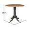 International Concepts Round Round 42 in. Dual Drop Leaf Counter Height Dining Table - Hickory/Washed Coal, 42 in W, Wood K45-42DPT-6B - alternate 4